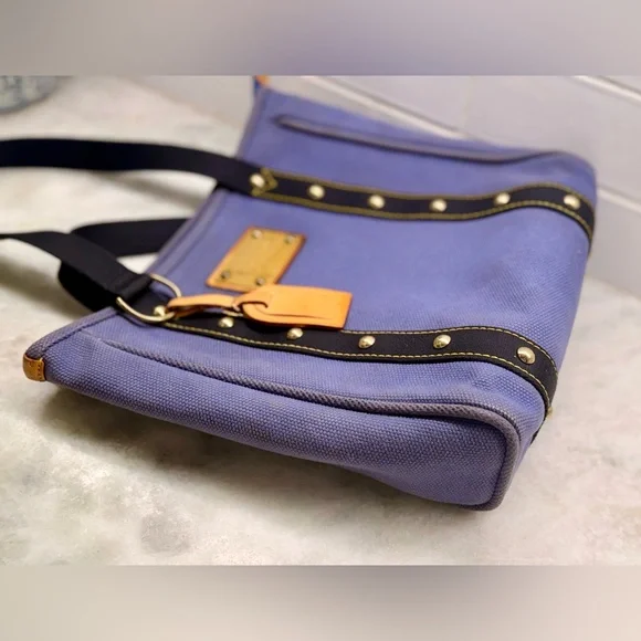 SOLD LOUIS VUITTON Y2K Vintage 2006 Blue Canvas Antigua Cabas - Picture 5 of 16